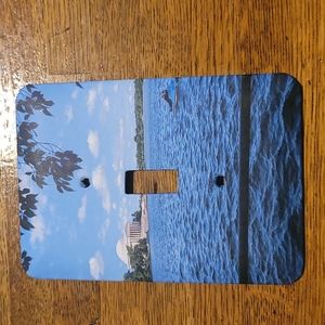 Light switch cover plate, hand made decorative, single gang, screws included